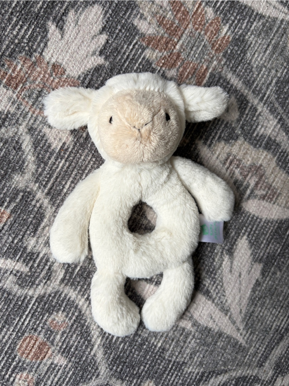 Jellycat bashful lamb baby rattle